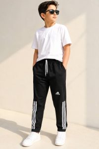 شلوار راحتی پسرانه دمپاکش نواردارadidas کد252